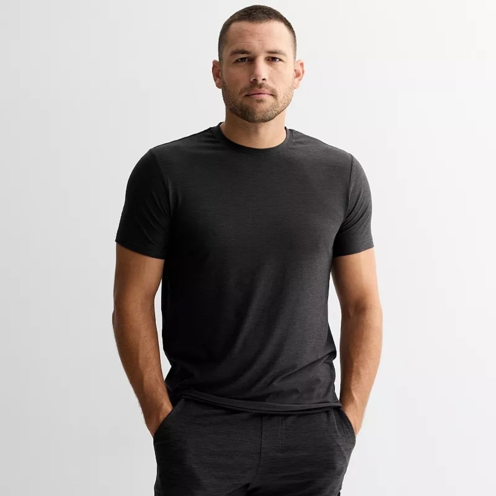 FLX Men's Luxury Soft Wander Tee, Black, L, EUC